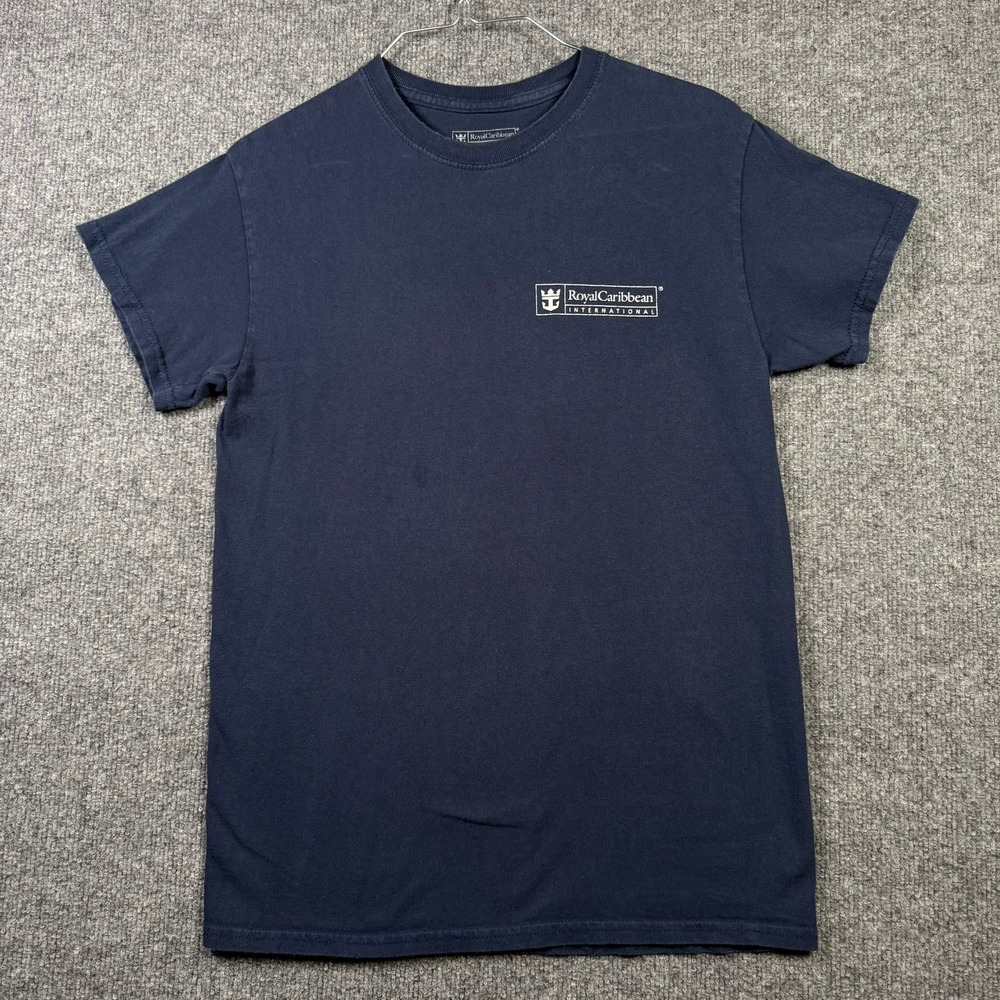 Royal Caribbean Adventure of the Seas T-Shirt Mens Small Navy Blue Graphic Tee